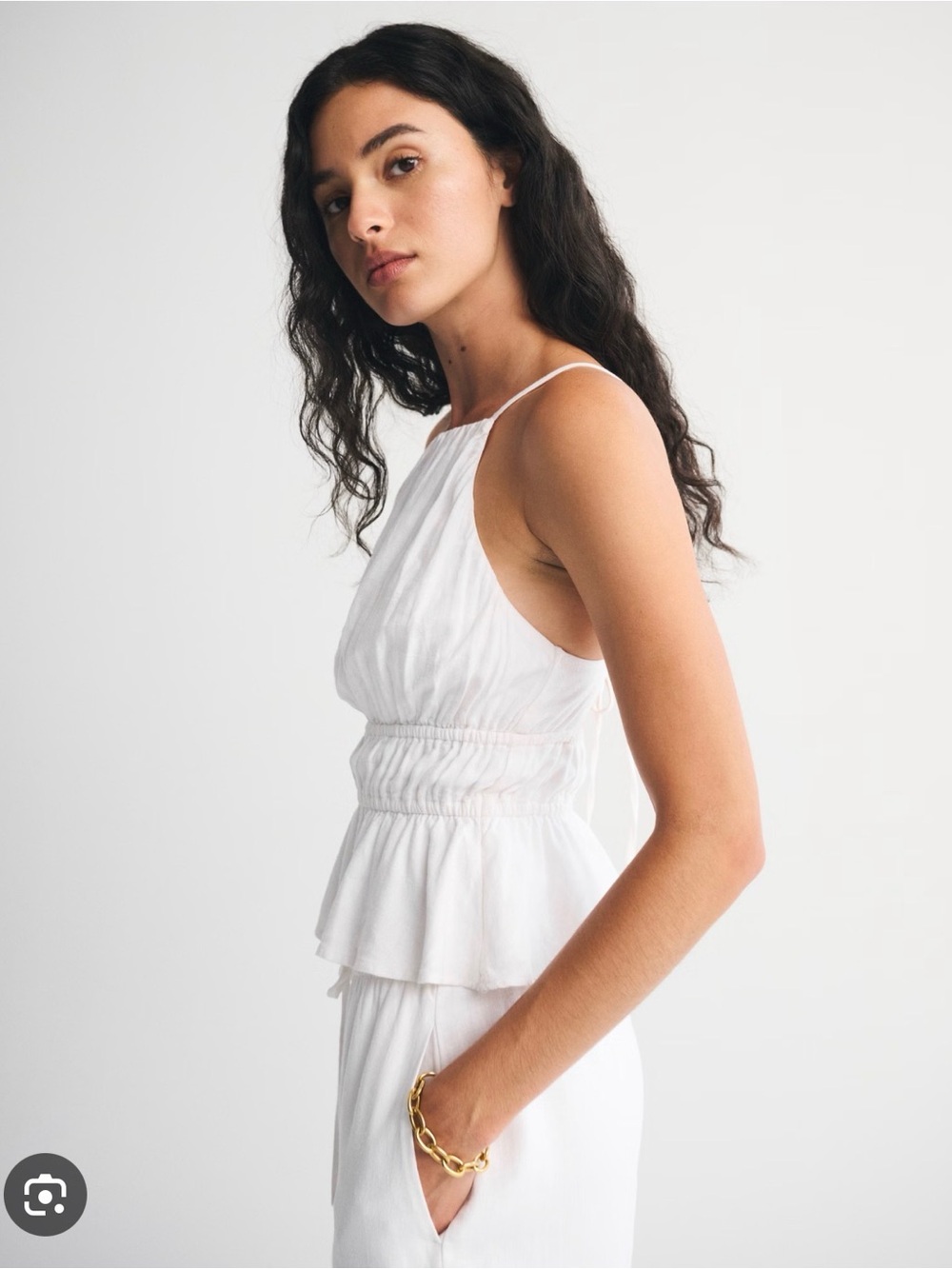 Abercrombie smocked halter top